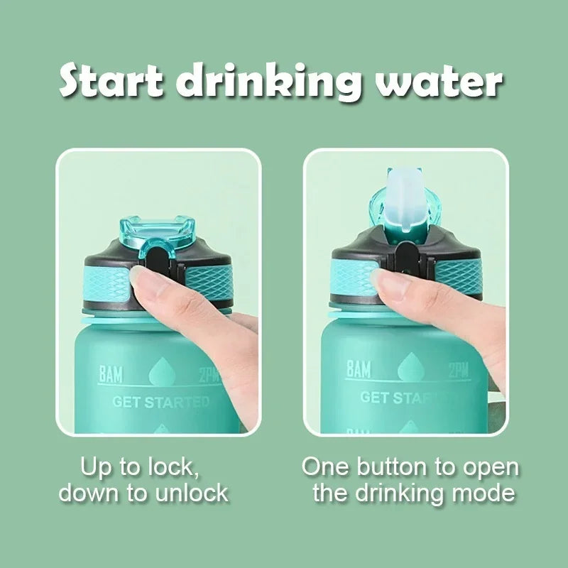 1L BPA Free Reusable Thermal Plastic Drinking Bottle