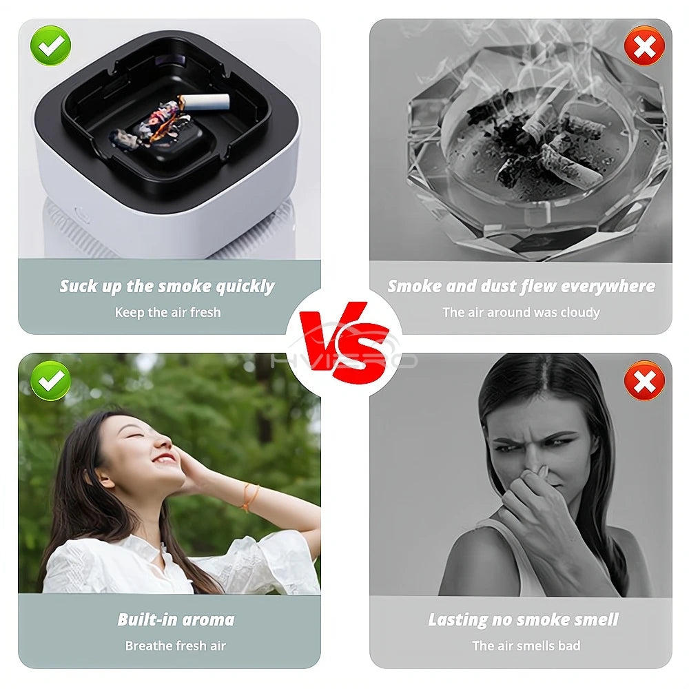 Air Purifier Ashtray With Filter To Remove Odor