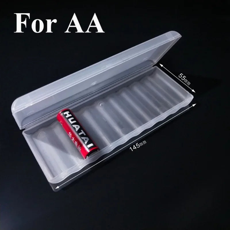 10 Slot Plastic Storage Box for AAA/AA Batteries