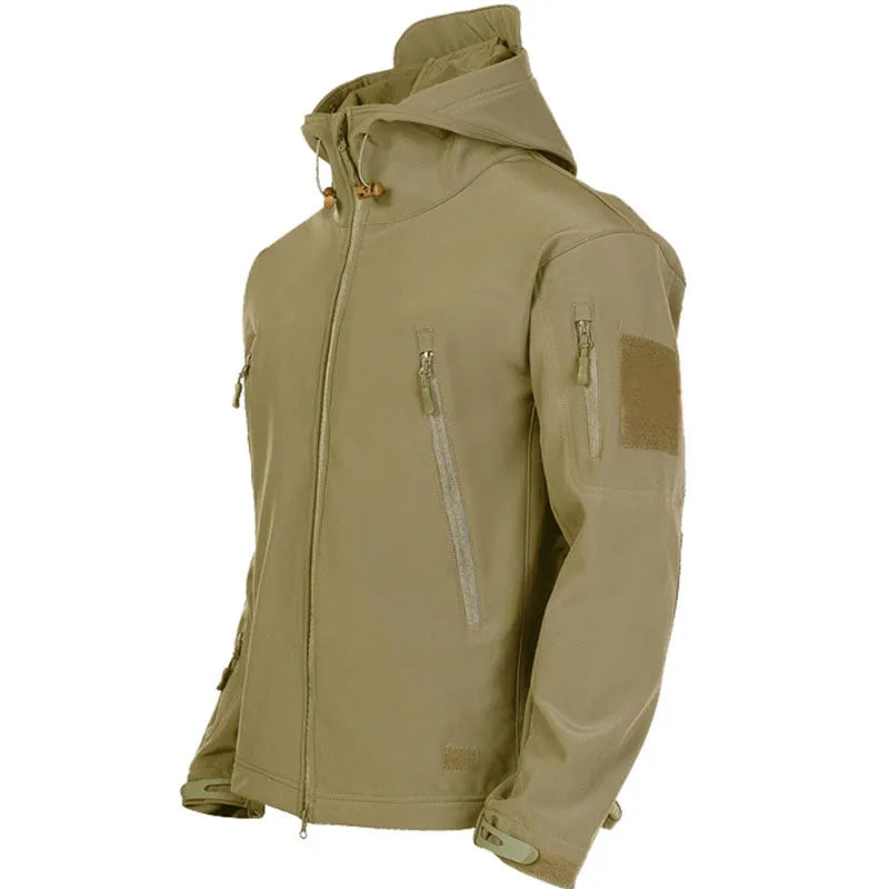 Men's Tactical Windproof/Waterproof Soft Shell Hooded Jacket