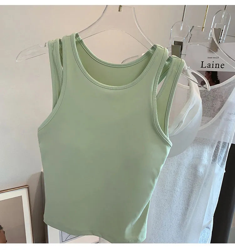 Women Sports Halter With Inner Padded Bra