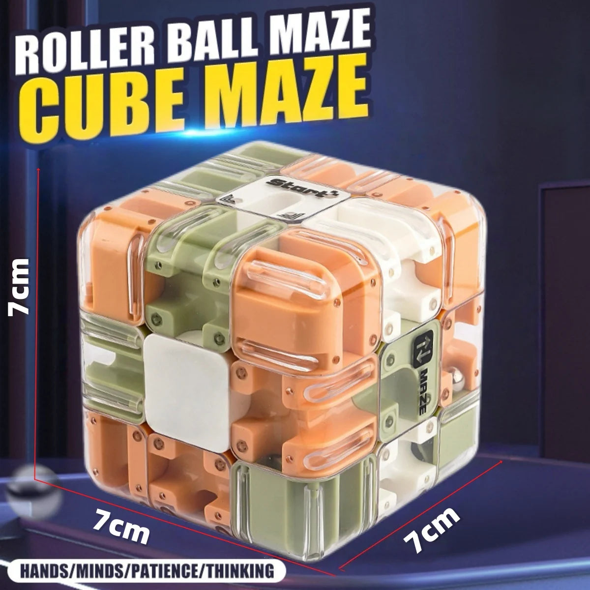 3D Ball Rolling Maze Puzzle Cube For Children Or Adults