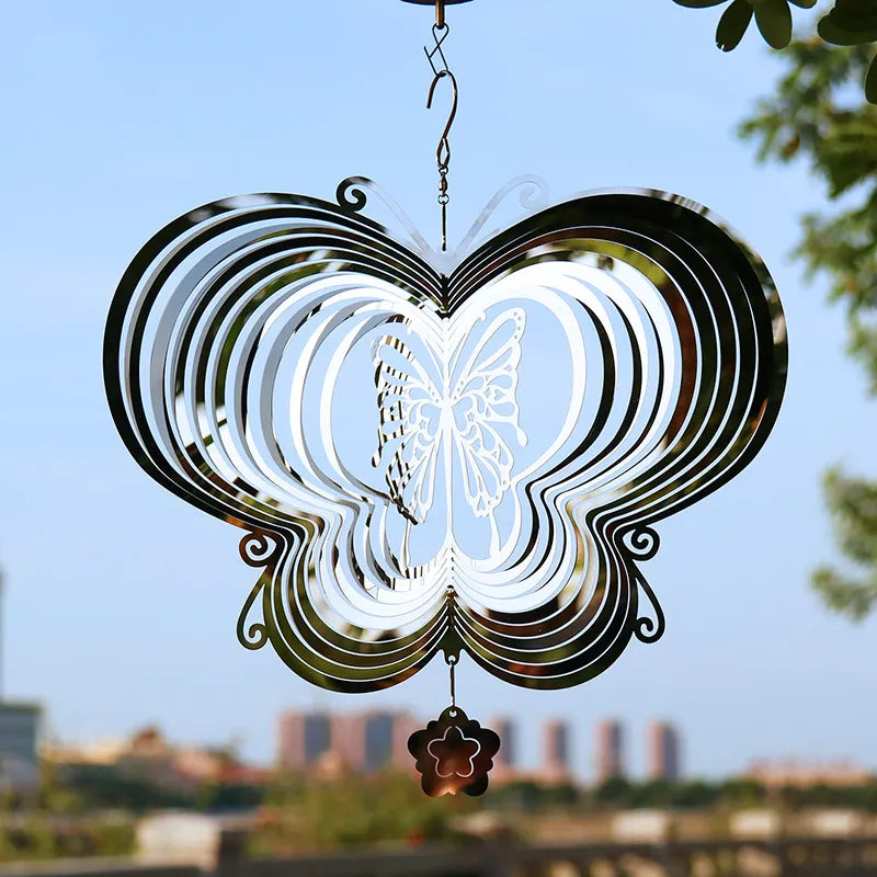 3D Rotating Butterfly Wind Spinner.