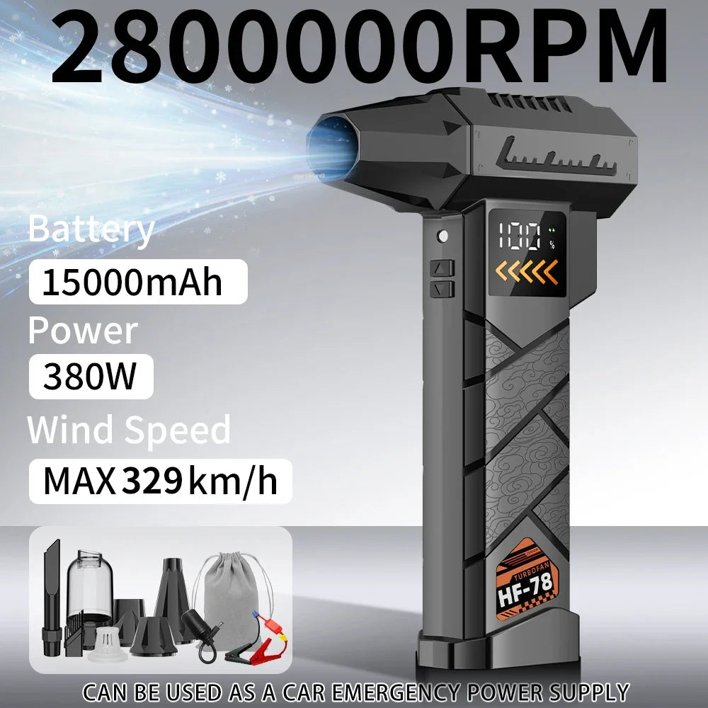 2800000RPM Electric Compressed Cordless Blower Or Vacuum Cleaner