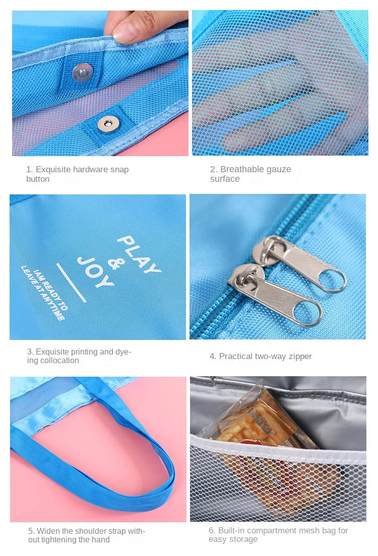 Women Mesh Transparent Beach Bag