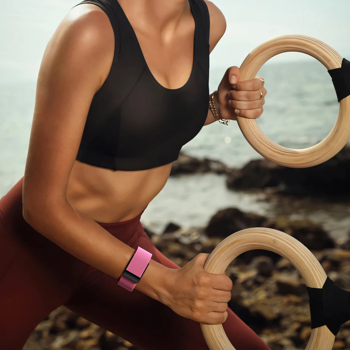 Nylon Stretchable Sport Wristband +FRAME For Whoop 5.0