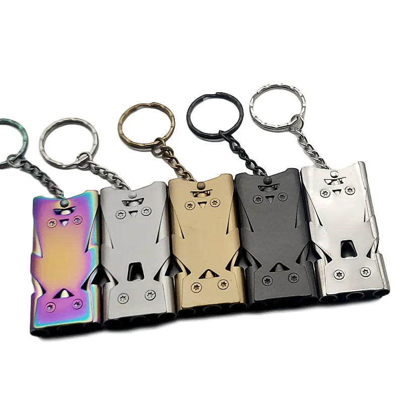 1 Pcs Double Pipe Whistle with High Decibel For Emergencies And Camping.