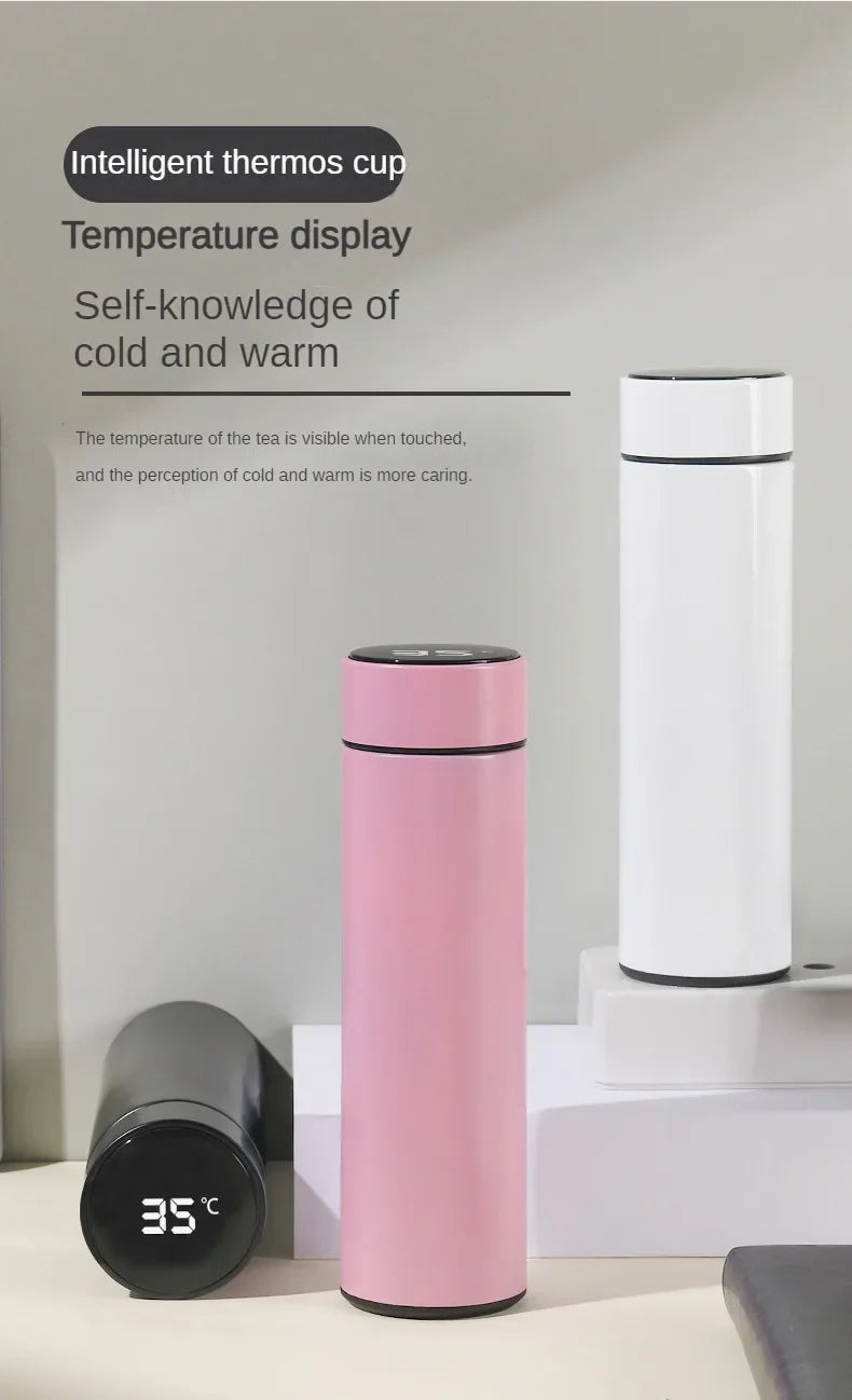 500ml Stainless Steel Thermos Bottle with LED Digital Temperature Display