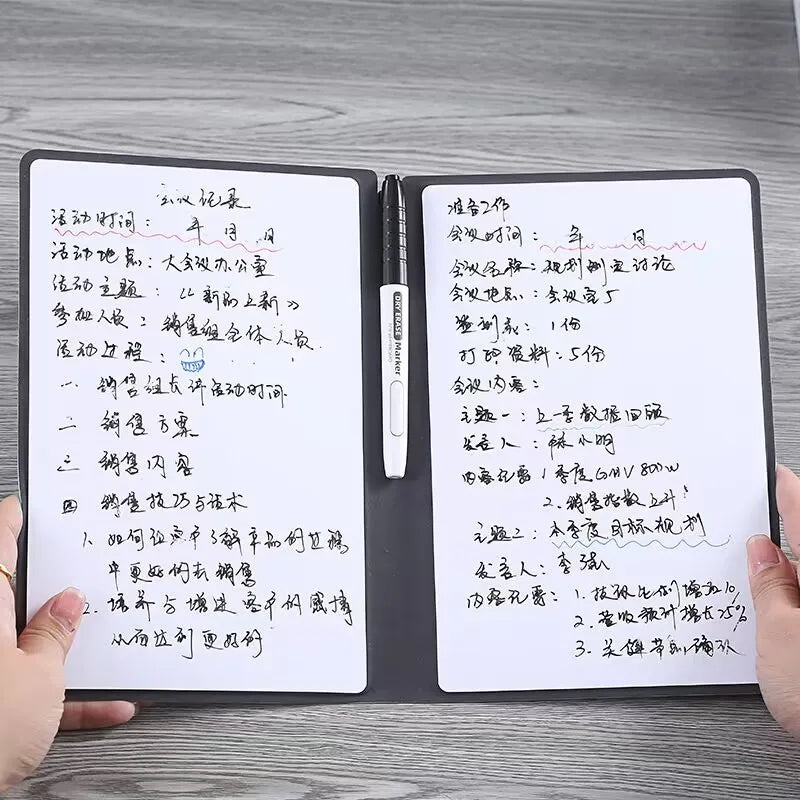 Reusable Whiteboard Leather Notebook.