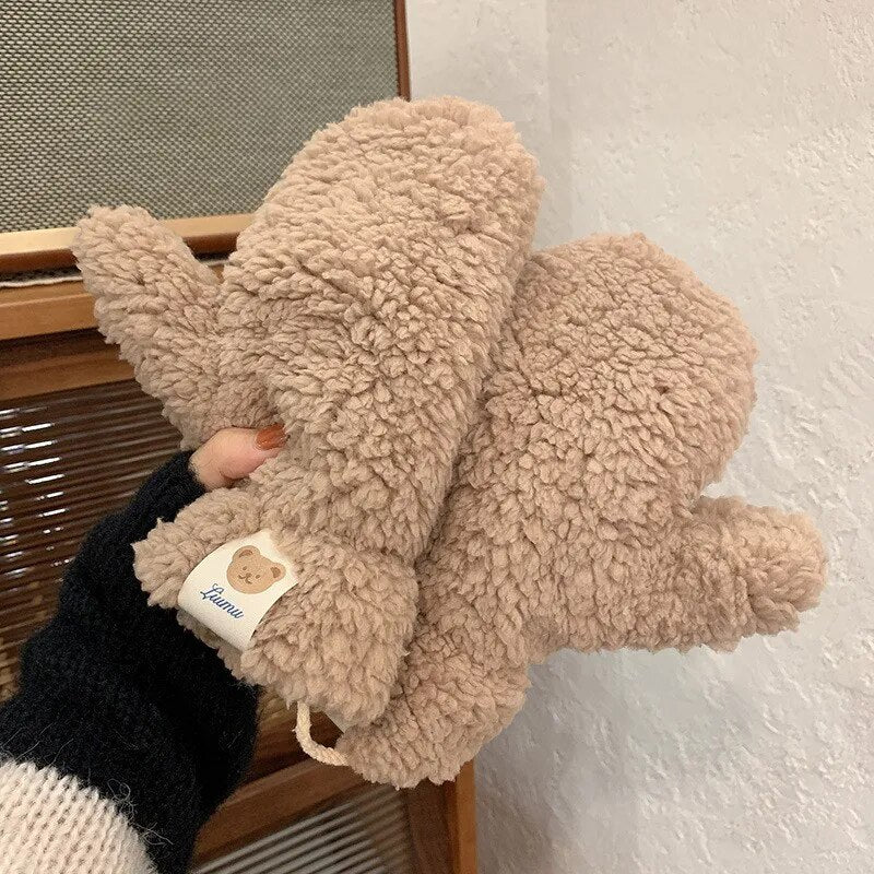 Kawaii Plush Warm Mittens/Gloves.