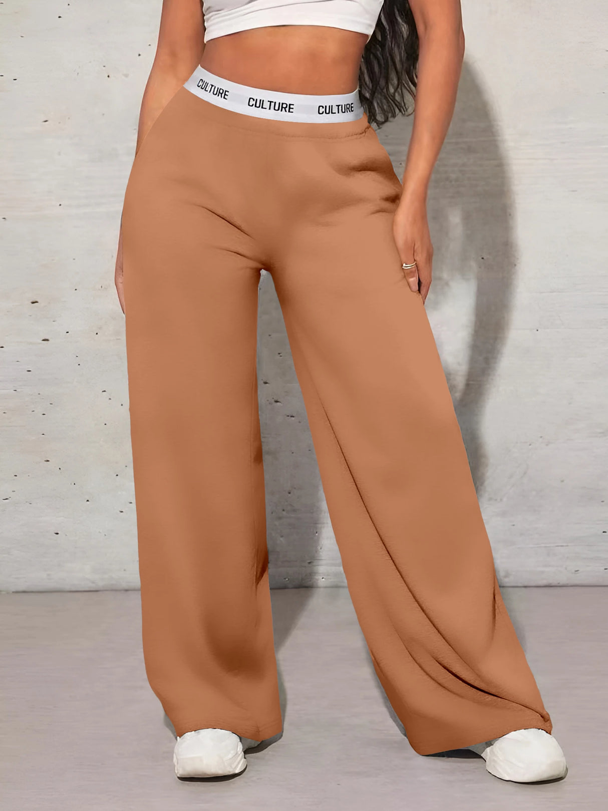 High Waisted Tummy Control Wide Leg Sweatpants