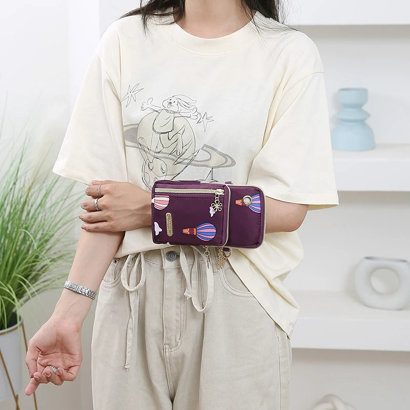 Women's Lightweight Nylon Crossbody Or Arm Bag