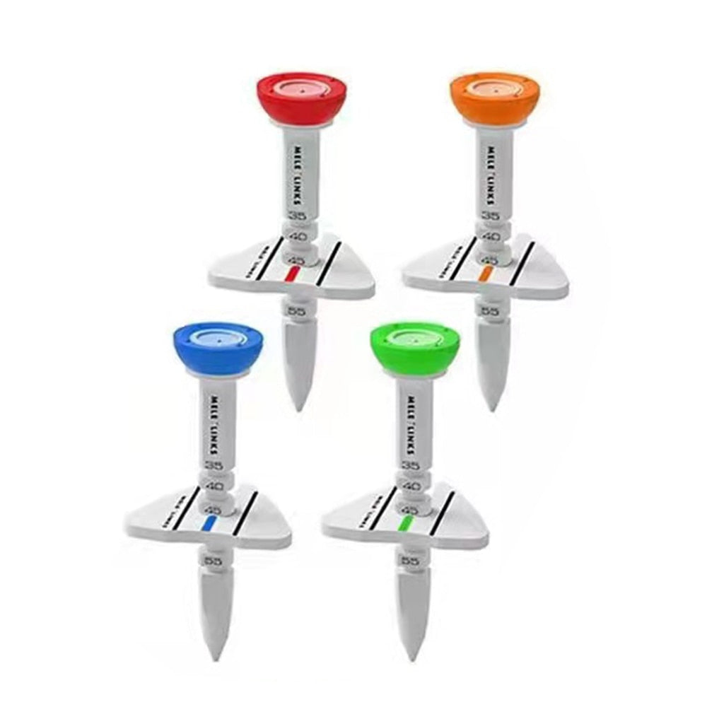 1pc Plastic Adjustable Golf Tee. Comes in Red, Orange, Blue and Green.