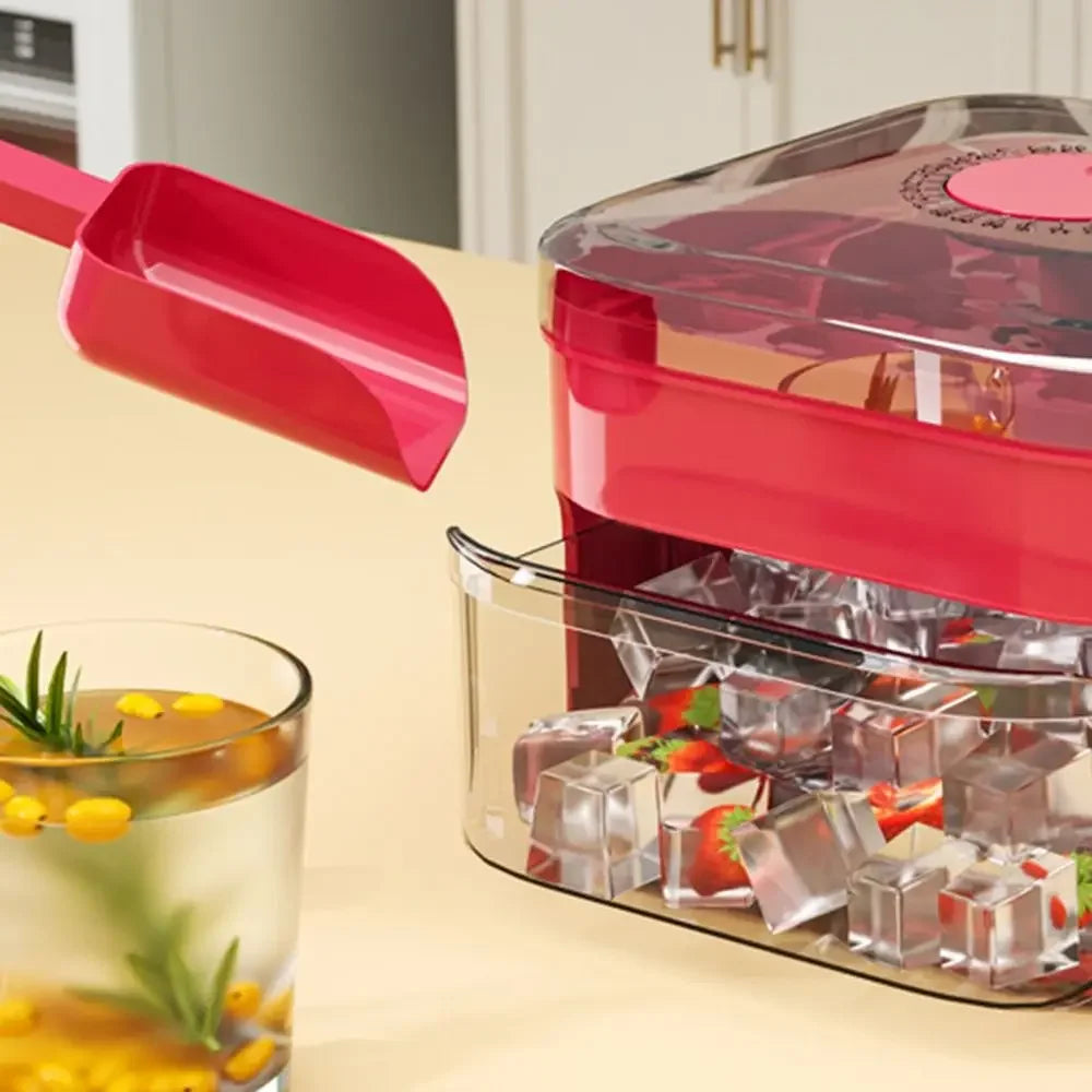 50-cube Double-layer Ice Cube Machine With Easy-To-Press Lid