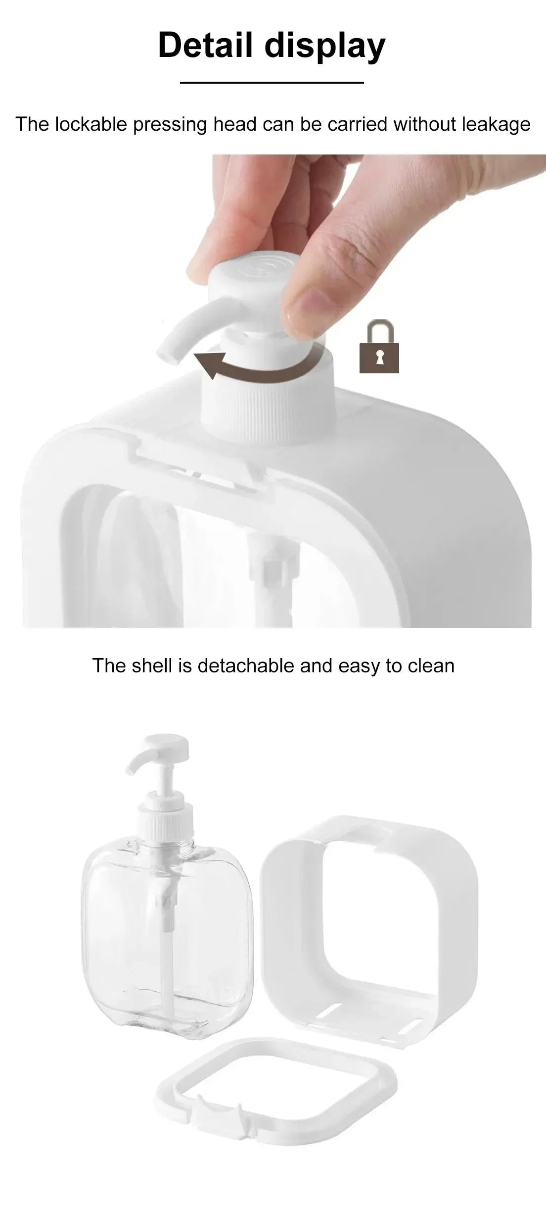 300 Or500ML Transparent Soap Dispenser Bottle