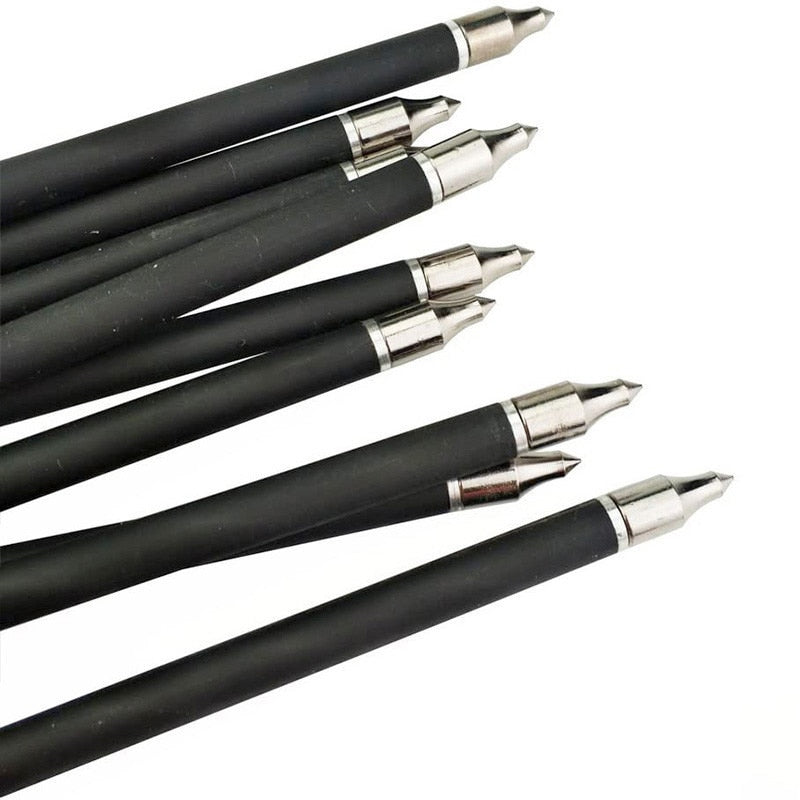 12pcs Archery Carbon Arrow 16/17/18/20/22inch Crossbow Bolts Diameter 8.8mm Arrows for Outdoor Shooting.