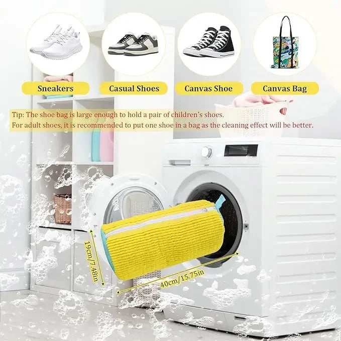 Durable Shoe Washing Machine Bag for All Shoe Types