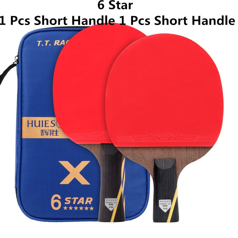 HUIESON 5/6 Star 2Pcs Carbon Table Tennis OR Ping Pong Racket.