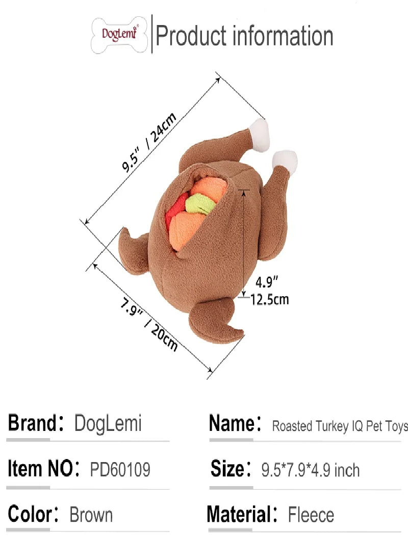 Pet Snuffle Roasted Turkey Toy
