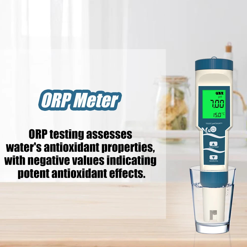 Yieryi Digital Hydrogen Water Tester PH/ORP/Temp/H2 Water ppb ppm Meter with ATC 0.01 Resolution
