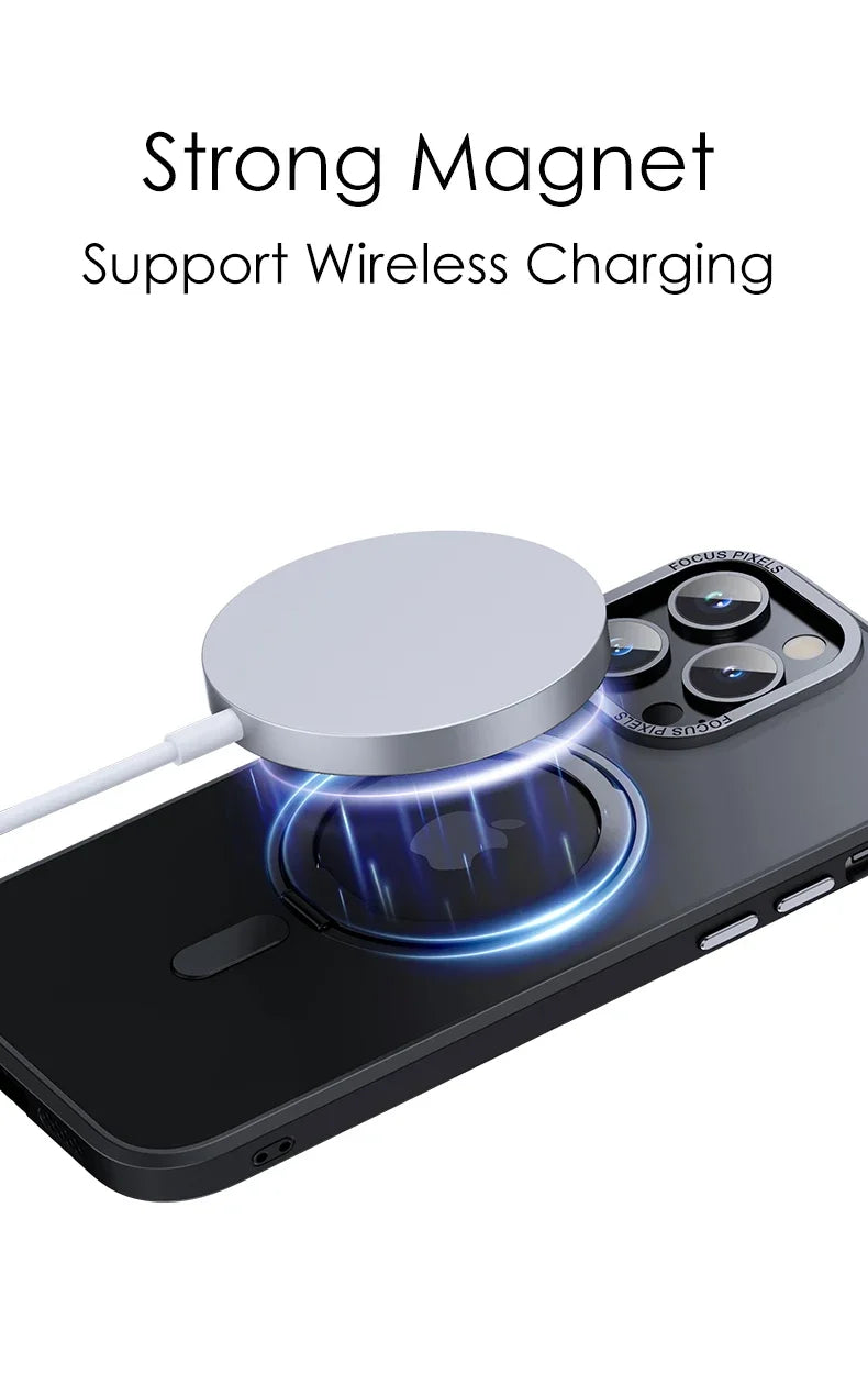 Magnetic 360°Rotation Stand Phone Case For Iphone 12 13 14 15 16 17 Pro Max Plus With Ring Holder