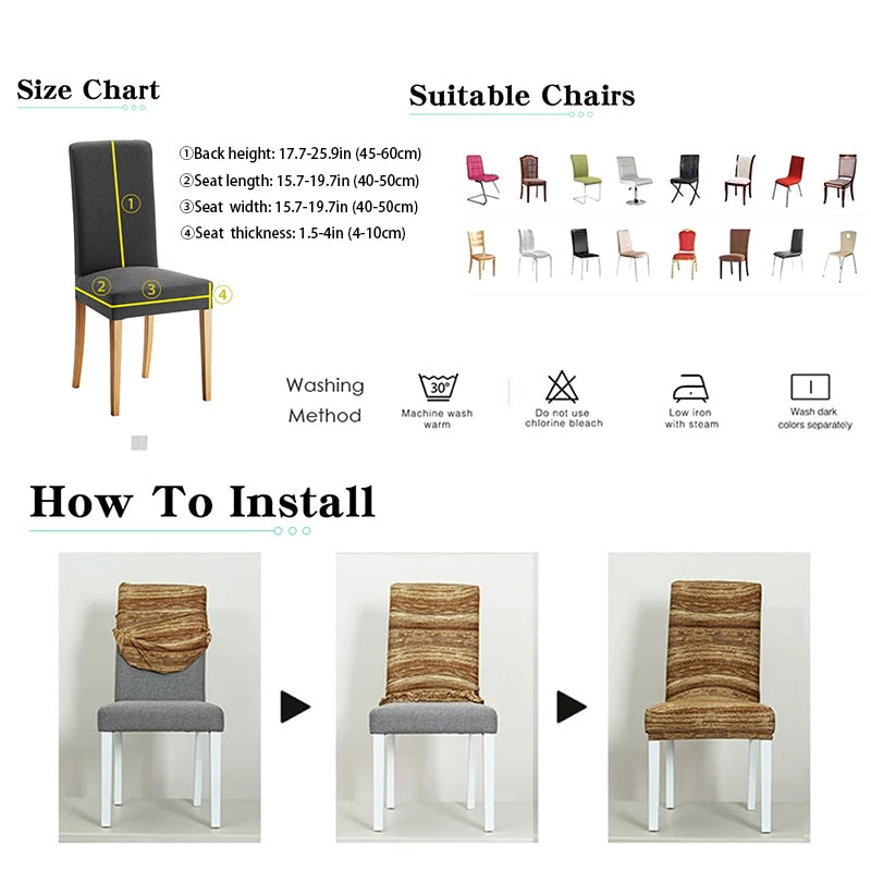 Waterproof And Non Waterproof Elastic Dining Chair Covers.