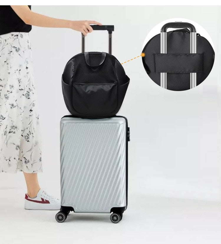 Stroller organizer bag for diapers, baby bottles and toys.