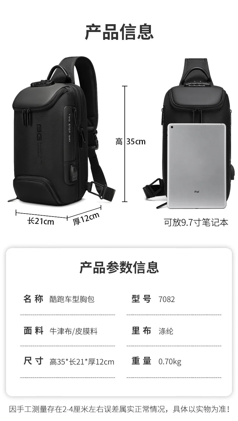 Bange Anti-theft Multifunction Waterproof Crossbody Bag