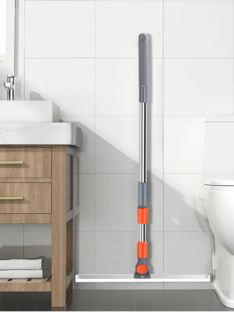 Silicone Magic Broom With Wiper For Floors Or Glass With 82-125 Extension and 180 Degree Swivel
