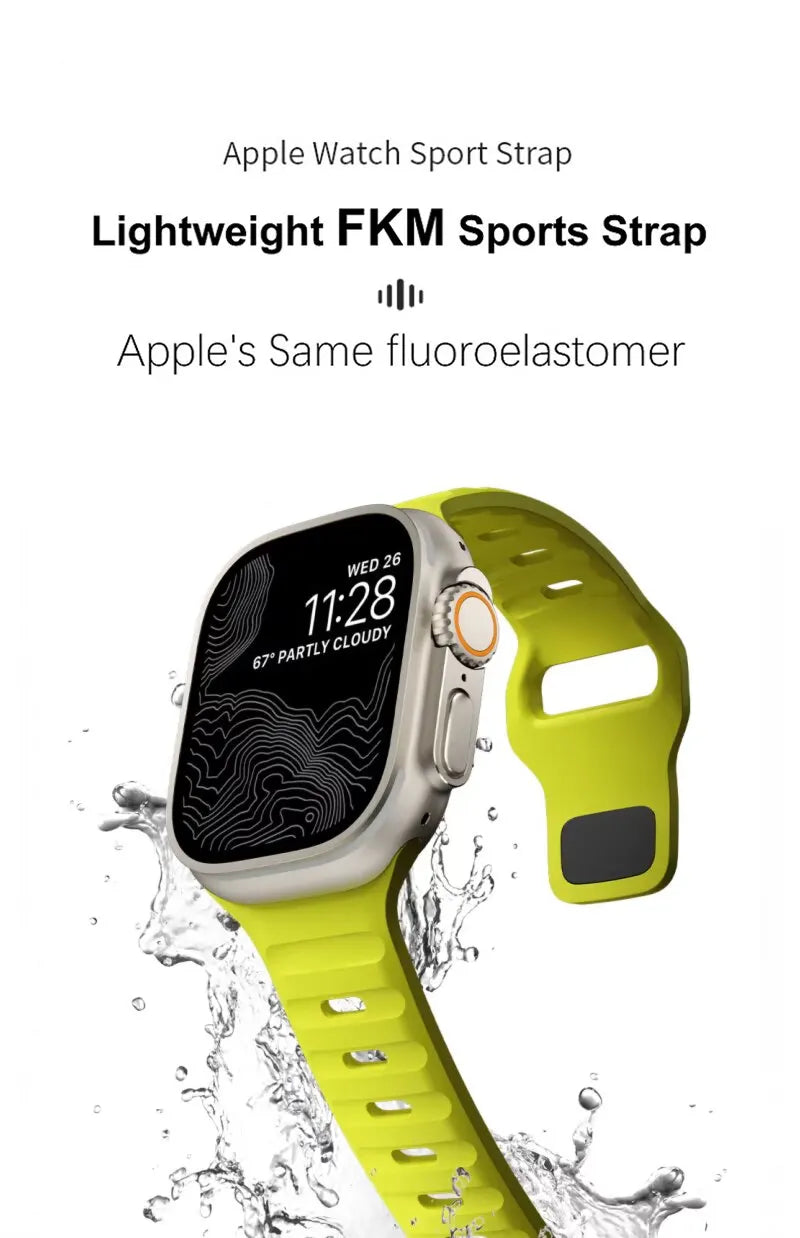 Silicone Straps For Apple Watch Band 9 8 7 6 SE 5 4 3 38mm 40mm 41mm 42mm 44mm 45mm Bracelet iWatch Series Ultra 3 2 1 Band 49mm