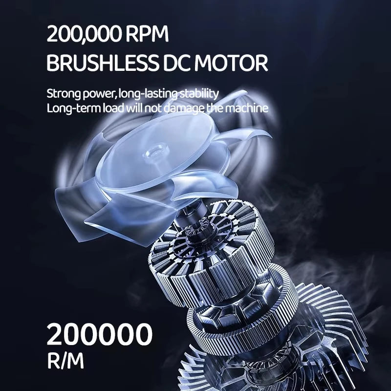 200000 RPM Turbo Jet Powerful Air Blower/Vacuum Dust Cleaner With Type-C Charging
