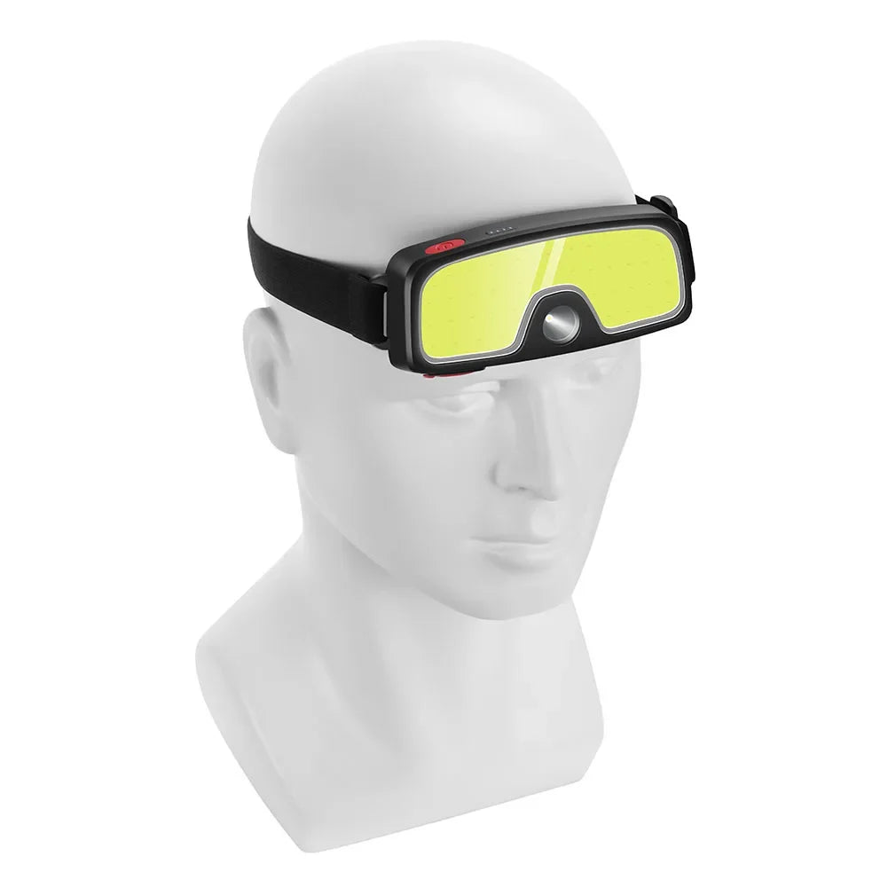 Powerful Headlamp With COB LED Built-in Type-C Rechargeable Battery