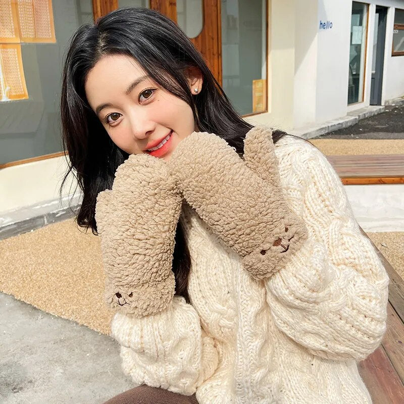 Kawaii Plush Warm Mittens/Gloves.