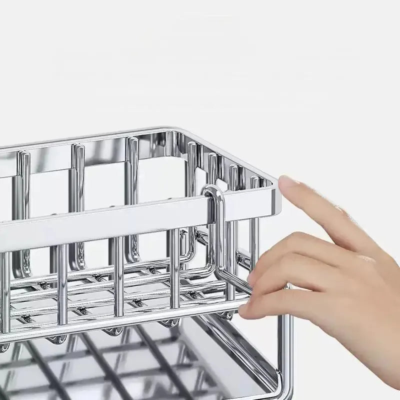 Plastic Multi-Functional Sink Organizer for Kitchen & Bathroom