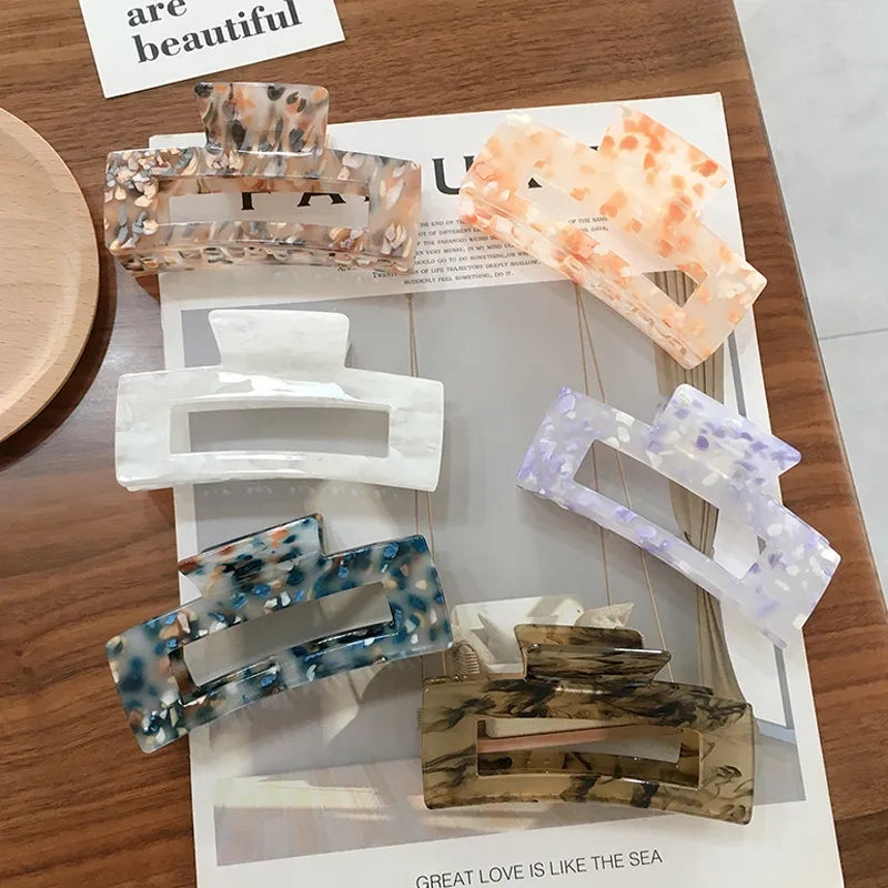 Women's Large  Acrylic Hair Clips.