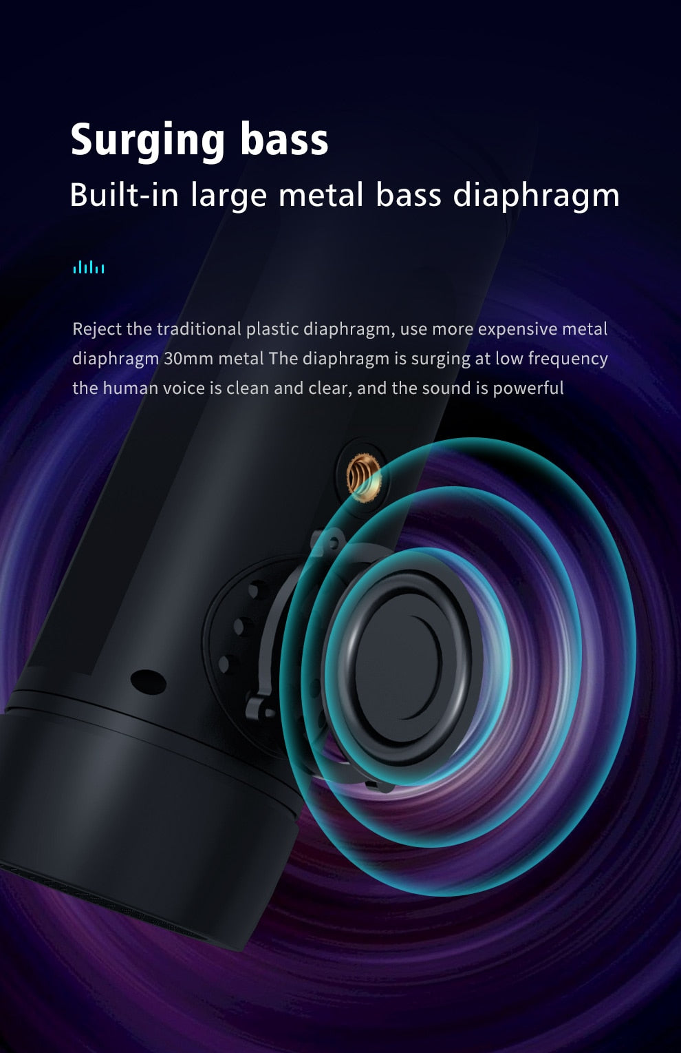 Zealot S1 Waterproof, Wireless Bluetooth Speaker With Bike Mount and Flashlight.