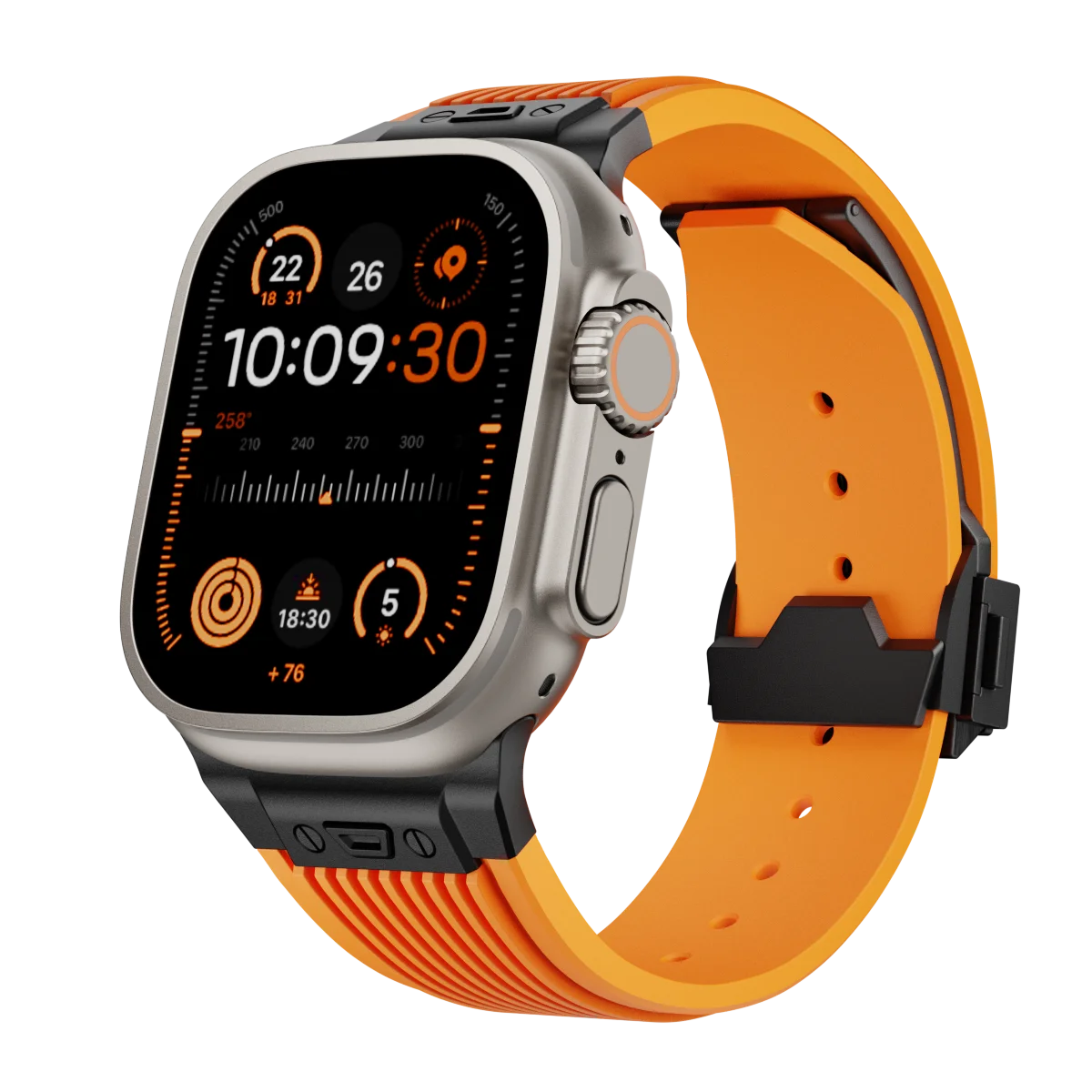 Silicone Sports Strap for Apple Watch Ultra 2/1 49mm Series 9 8 7 45mm 44mm Or IWatch 6 5 4 3 Se 44mm 42mm