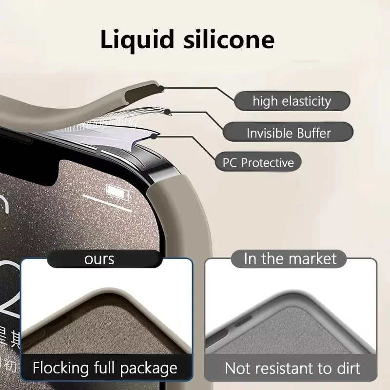 Liquid Soft Silicone Magsafe Wireless Charge Magnetic Case For iPhone 16 Plus 15 14 13 12 Pro Max 11 Cover