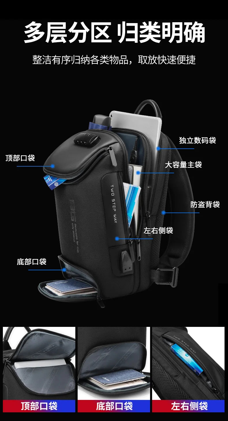 Bange Anti-theft Multifunction Waterproof Crossbody Bag