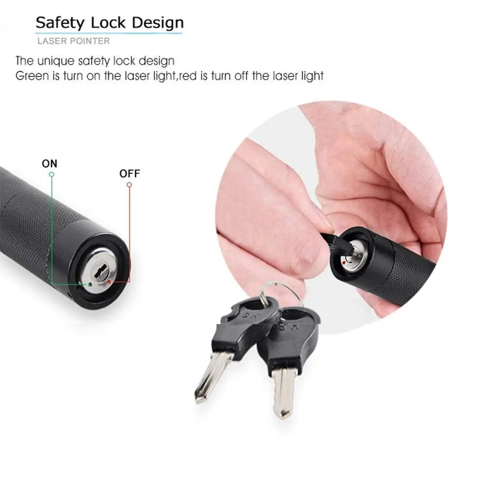532nm 5mw High Power Green Laser Pointer With Adjustable Focus (Battery not included)