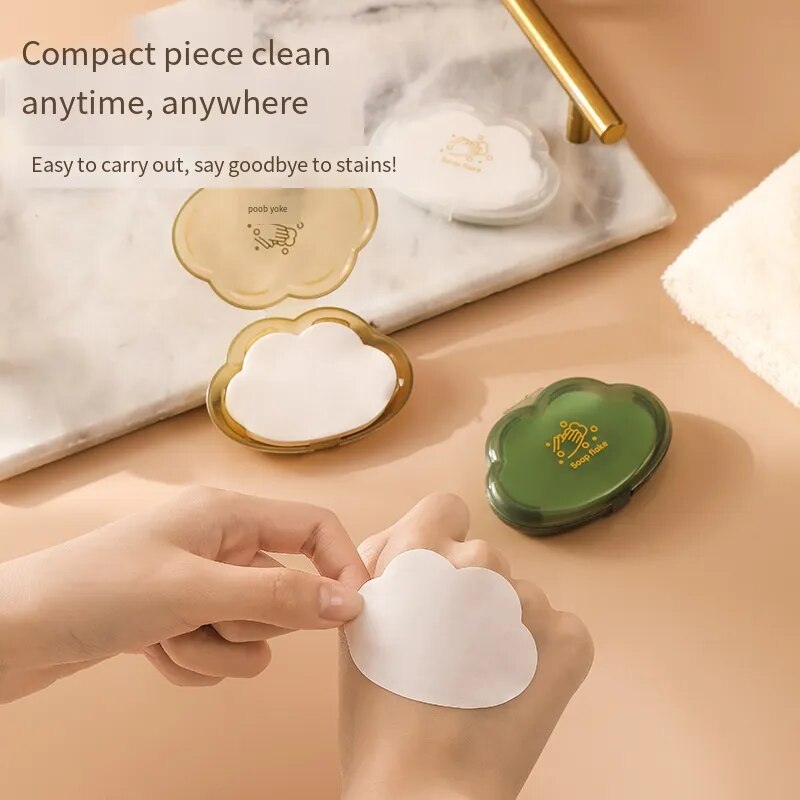 50pcs Travel Disposable Soap Sheets.