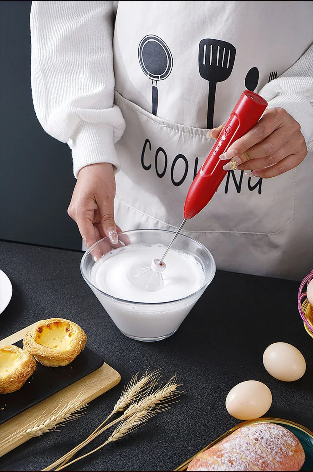 USB Rechargeable Handheld Electric 3-Speed Frother