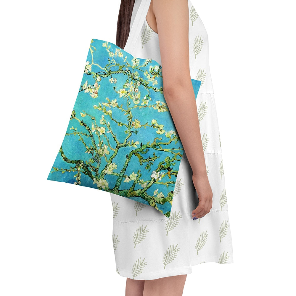Van Gogh Oil Painting Canvas Shoulder Bags.