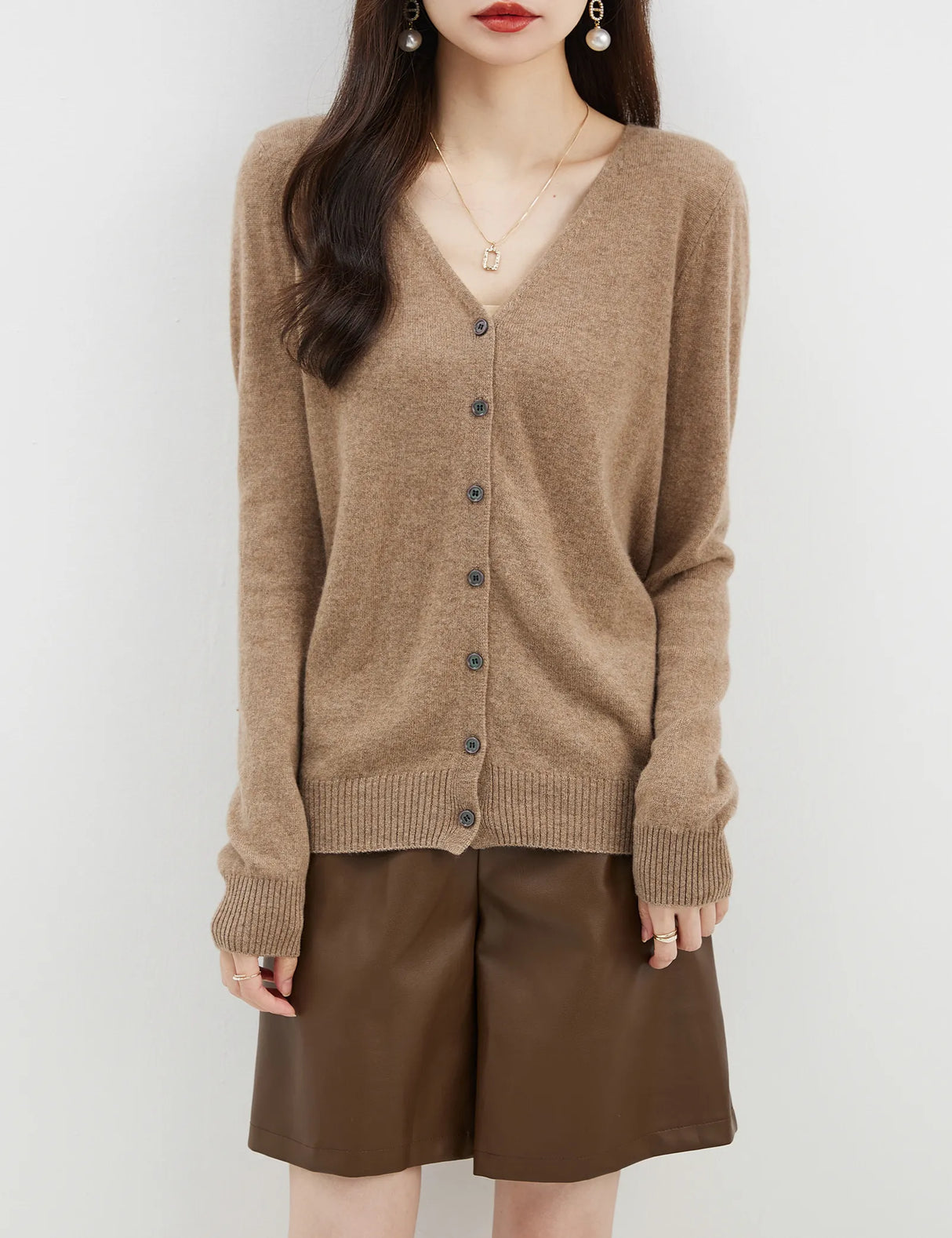 Women's Long Sleeve, V Neck, 100% Soft Merino Wool Cardigans.