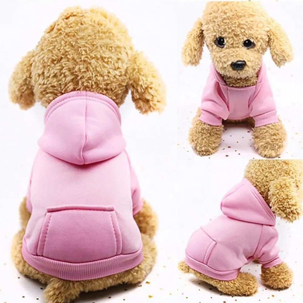 Pet Two-legged Hooded Sweatshirt With Pocket.