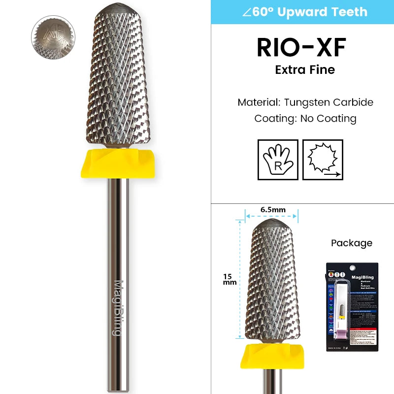 3/32" MagiBling Professional Manicure Nail Drill Bits for Hard Acrylic Gel