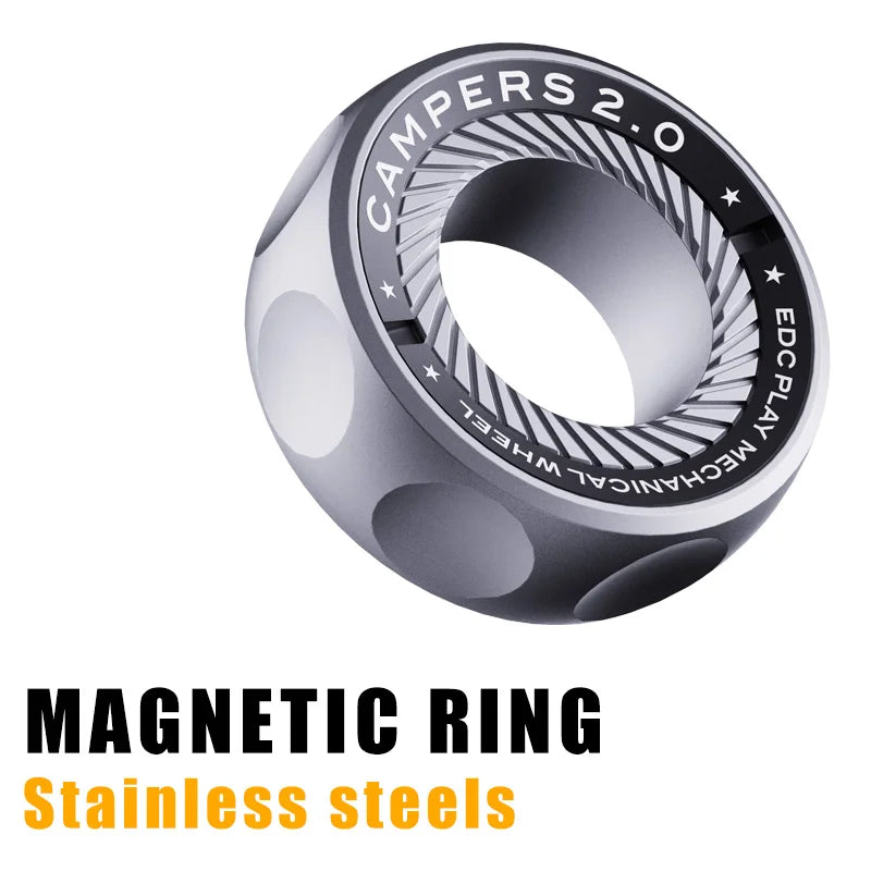 Stainless Steel Office Desk EDC Magnetic Ring For Anti Stress