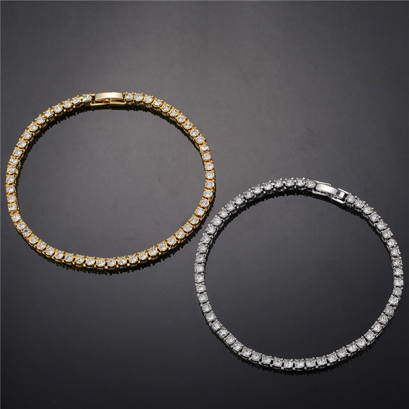 Hip Hop Cubic Zirconia chain Bracelet.