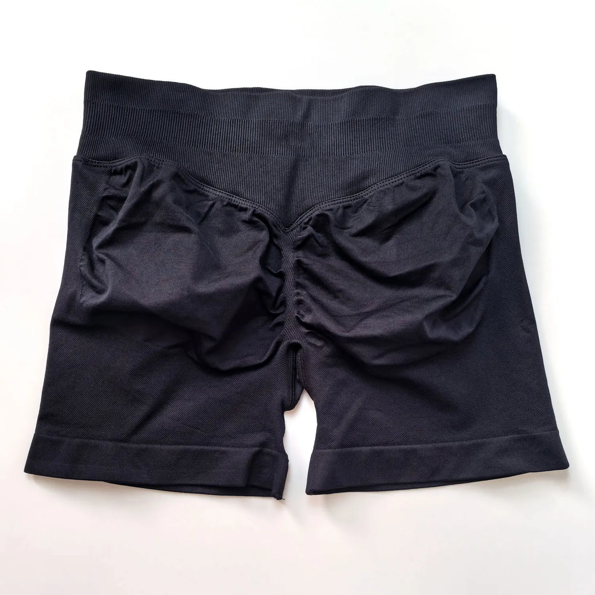 NCLAGEN 4.5" Women's Low Ribbed Band Scrunch Butt Seamless Impact Shorts