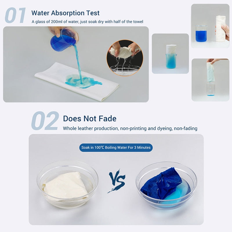 Natural Sheepskin Chamois Car Care Cleaning Towel.